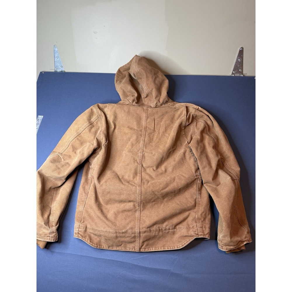 Vintage 2005 Carhartt J141 BRN Sierra Jacket Large Regular Sherpa Lined Hooded - Picture 7 of 7